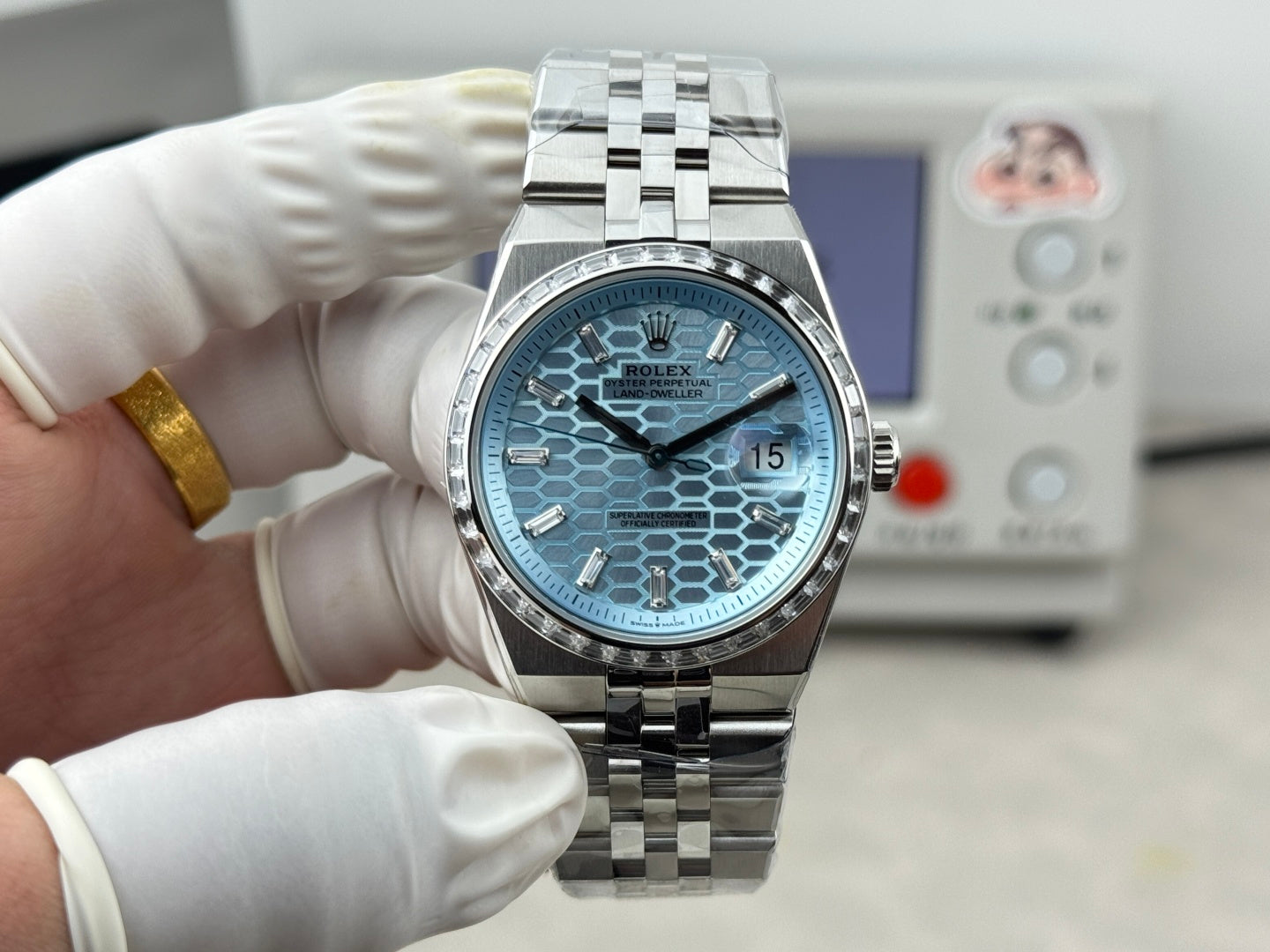 Rolex Land-Dweller Ice Bleu Motif Dail