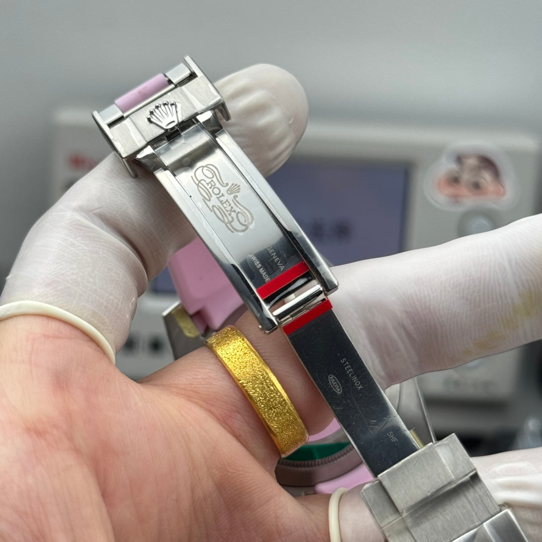 Rolex Silver Pink Submarine X Labubu Blacken