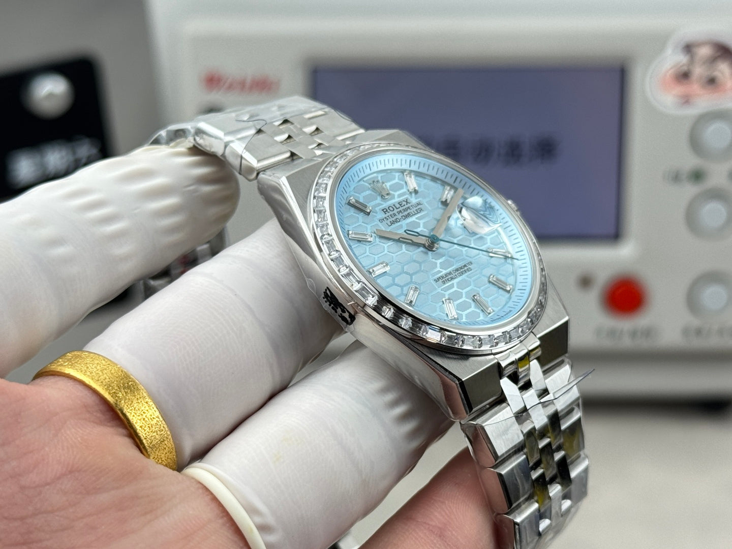 Rolex Land-Dweller Ice Bleu Motif Dail