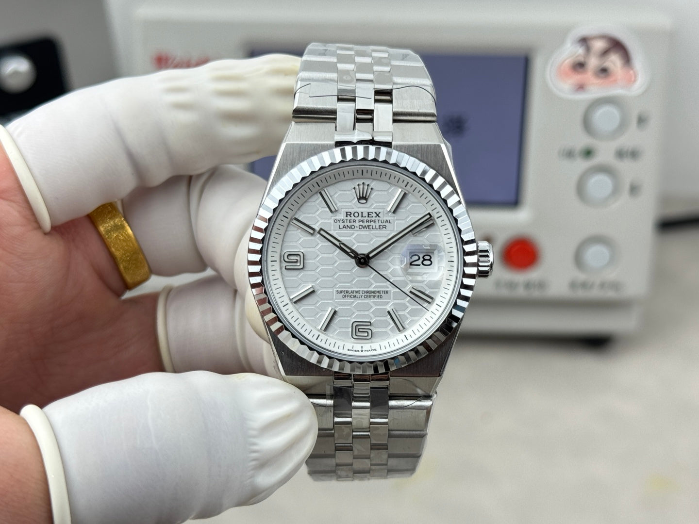 Rolex Land-Dweller White Motif Dail
