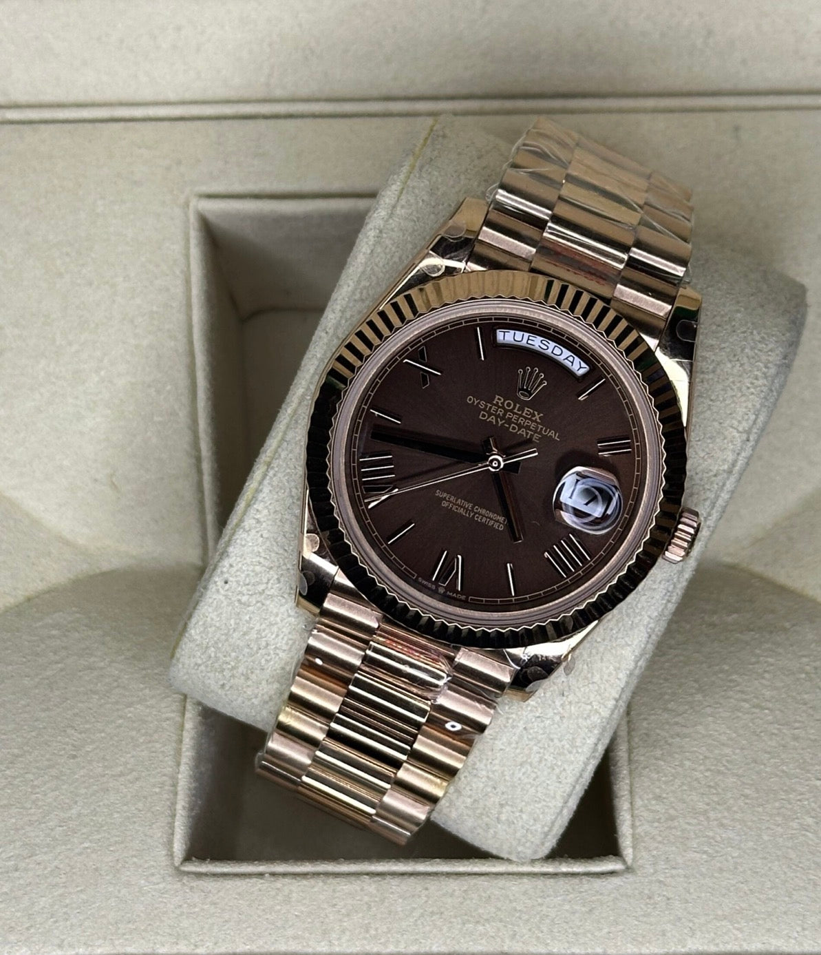 Rolex Day-date Chocolate Roman dail
